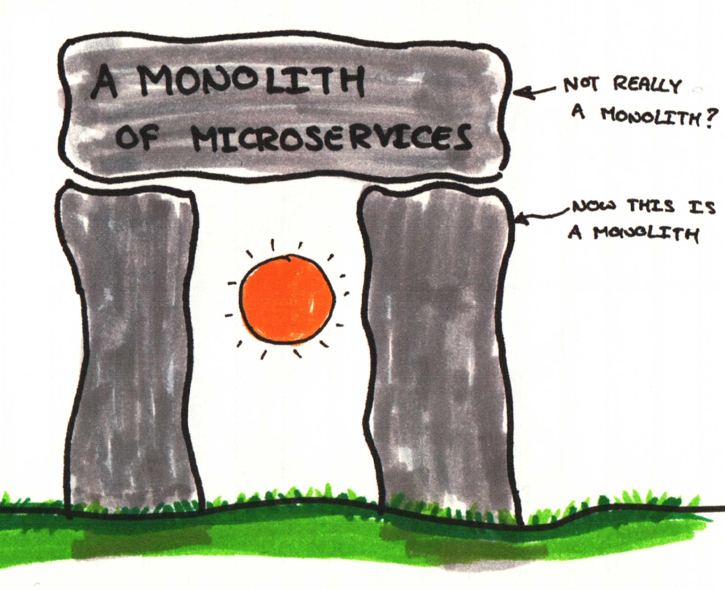 First slide from the talk, Stonehenge representing a monolith